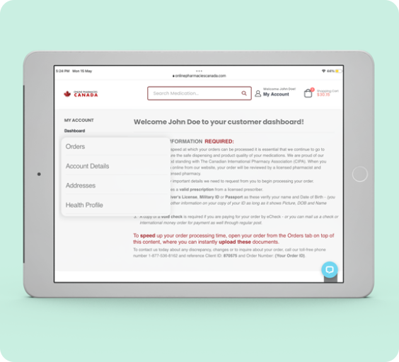 Manage your medications online